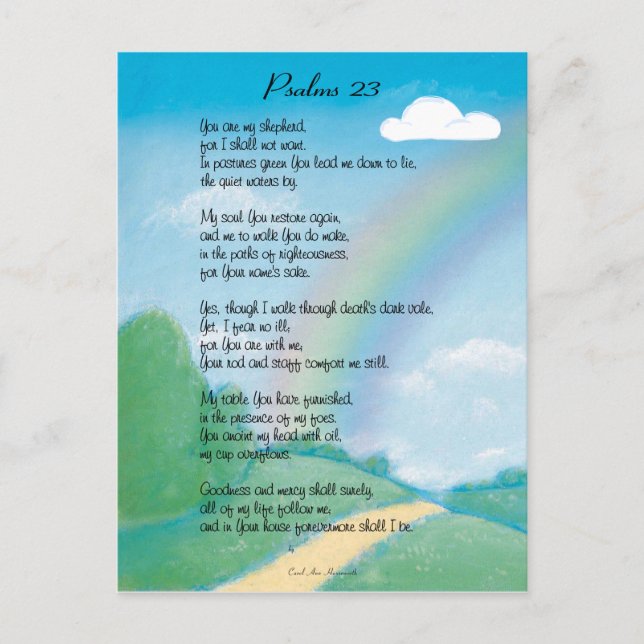 23rd Psalm Postcard (Front)