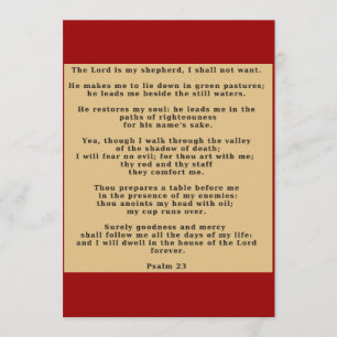 23rd Psalm Rustic Invitation