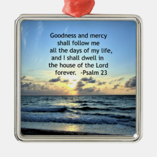23RD PSALM SUNRISE PHOTO DESIGN METAL TREE DECORATION