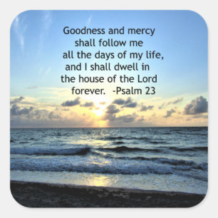 23RD PSALM SUNRISE PHOTO DESIGN SQUARE STICKER