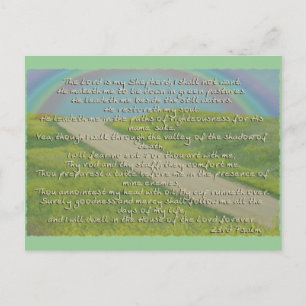 23RD PSALM THE LORD IS MY SHEPHERD BIBLE SCRIPTURE POSTCARD