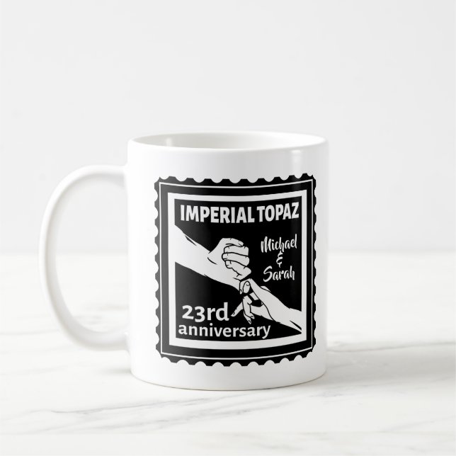 23rd wedding anniversary Imperial Topaz Coffee Mug (Left)