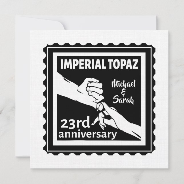 23rd wedding anniversary Imperial Topaz Invitation (Front)