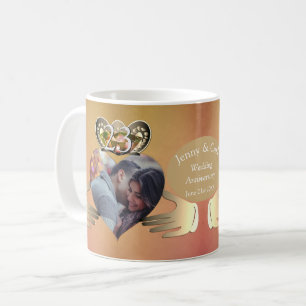 23rd Wedding Anniversary Photo Claddaugh Topaz Coffee Mug