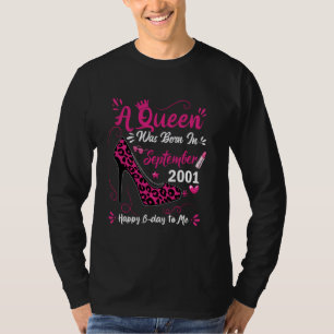 23th Birthday High Heel A Queen Was Born In Septem T-Shirt