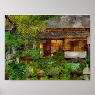 241 Japanese Garden Tea House Visitor Poster
