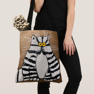 249 - Botero's cat -  Tote Bag