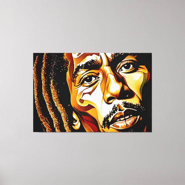 24_00, Face, Abstract, Large Gallery Wrap, Canvas Print (Front)