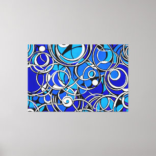 24_011, Geometric Abstract Art Canvas Print
