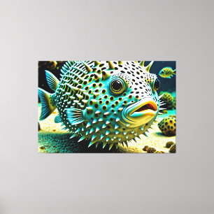 24_026, Puffer Fish, Canvas Print