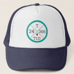 24/7/365 T1D Life Trucker Hat<br><div class="desc">Display your 24/7 Commitment to Type 1 Diabetes Management with this Bad Mother Trucker Hat! Select your colour/style and wear it with pride as you show-off your WARRIOR status!</div>