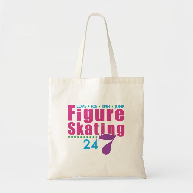 24/7 Figure Skating Tote Bag (Front)