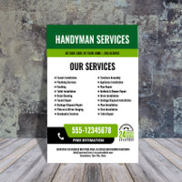 24/7 Handyman & Plumbing Services BLACK GREEN