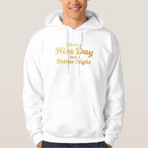 24/7 Positivity: Gold Text Inspirational Relaxed F Hoodie