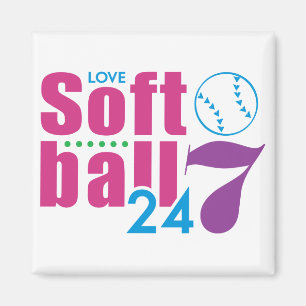 24/7 Softball Magnet