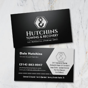 24/7 Towing Service Roadside Assistance Business Card