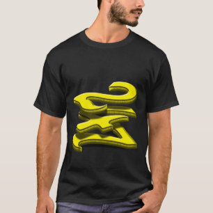 24 7 -  Twenty-Four Seven -  Yellow Text T-Shirt