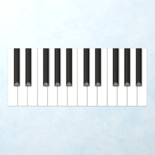 24 Big Piano Keys 18" Tall Tilable Keyboard Wall Decal