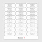 24 Guest Names Clear Return Address Custom Labels