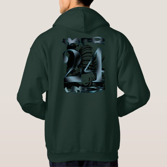 “24 Hard Lines” Signature Hoodie – Dark Forest Edi (Back)