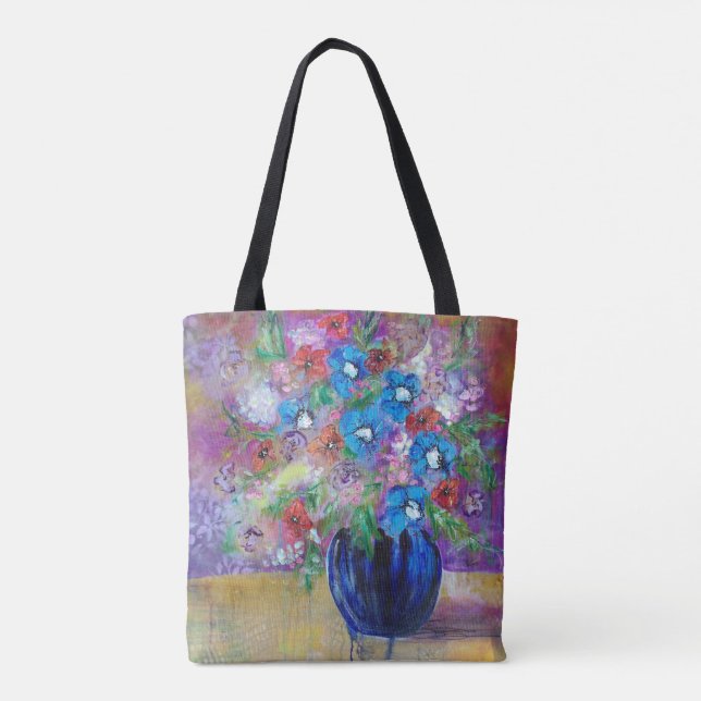 "24 Hour Bouquet" Tote Bag Art by Sheryl Amburgey (Back)
