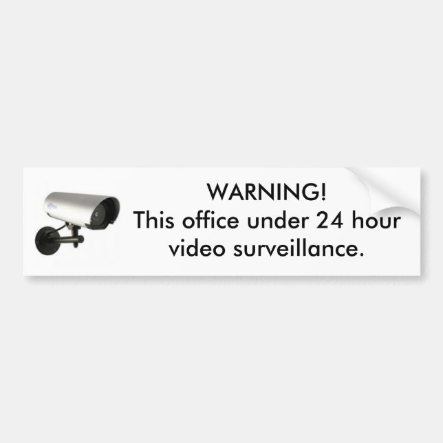 24 hour surveillance sticker (Front)