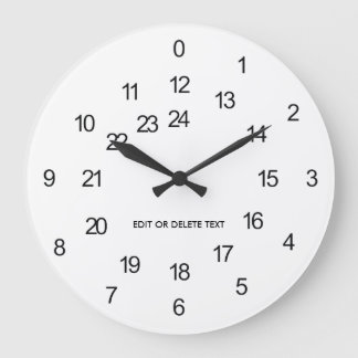 24 Hours Customisable Wall Clock