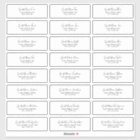 24 Individual Wedding Guest Address Labels