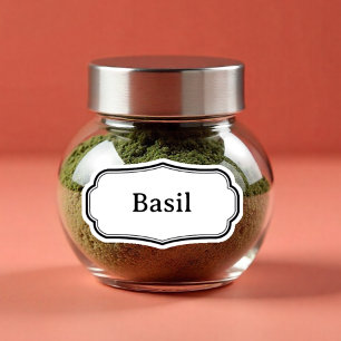 24 kitchen herbs and spices modern labels stickers