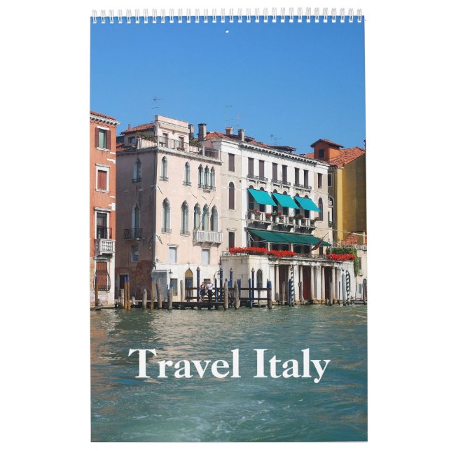 24 month Travel Italy Custom Printed Calendar (Cover)