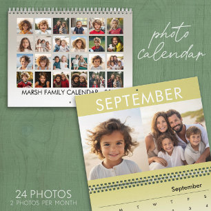 24 Photo - 2 Per Month Modern Family Calendar
