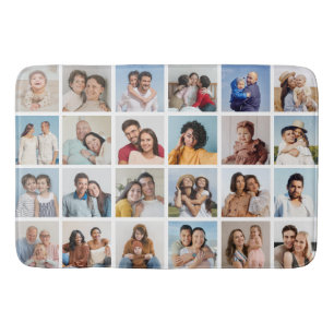 24 Photo Collage - Background Colour Can Be Change Bath Mat