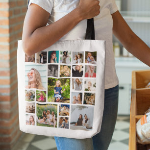 24 Photo Collage Custom Personalised Tote Bag