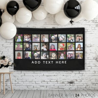 24 Photo Template Collage Grid with Custom Text
