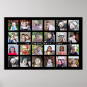 24 Photo Template Collage with Custom Text Poster (Front)