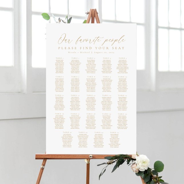 24 Tables Our Favourite People Seating Chart (Creator Uploaded)