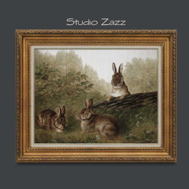 24 x 18 '' Vintage Rabbit painting Poster (Creator Uploaded)