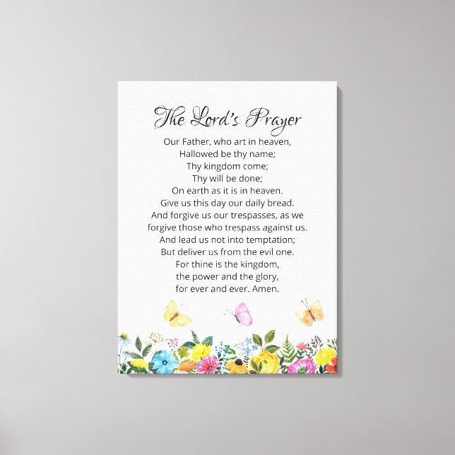 24 x 32 The Lord's Prayer  Canvas Print (Front)