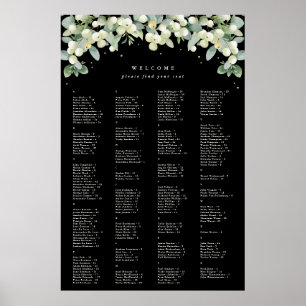 24 x 36" Alphabetical Seating Chart for 200 People