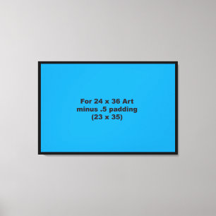 24 x 36 Thick Canvas Wrap Template Horizontal Fit
