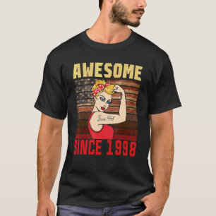 24 Year Old Awesome Since 1998 24th Birthday Wome T-Shirt
