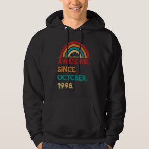 24 Year Old Awesome Since October 1998  24th Birth Hoodie