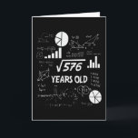 24 Year Old Bday Math Teacher 24th Birthday Gift Card<br><div class="desc">Celebrate birthdays with a clever twist! This funny math design uses equations and square roots to reveal the age, making it the perfect choice for math lovers, teachers, students, and geeks who enjoy a good nerdy joke. Great for milestone birthdays, classroom celebrations, or anyone who appreciates clever humour mixed with...</div>