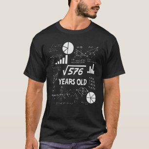 24 Year Old Bday Math Teacher 24th Birthday Gift T-Shirt