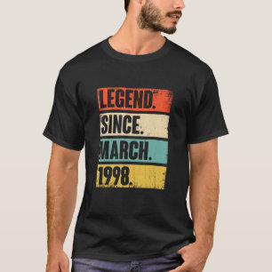 24 Year Old Legend Since March 1998 24th Birthday T-Shirt