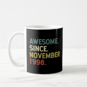 24 Years Old  Awesome Since November 1998 24th Bir Coffee Mug