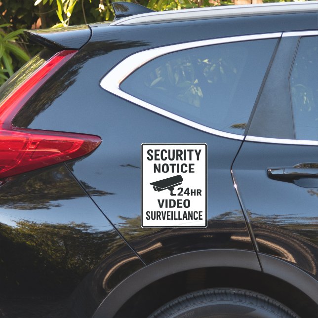 24HR Video Surveillance Security Notice Sign (Car Side)