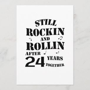 24th Anniversary - 24 Years Anniversary Couple Card