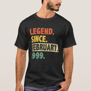 24th Birthday Awesome Since February 1999 24 Years T-Shirt