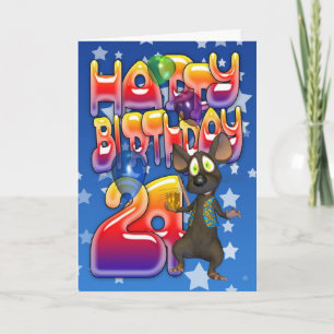 24th Birthday Card, Happy Birthday Card